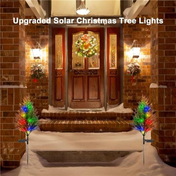 Solar Christmas Tree Lights Garden Waterproof, Yard Decor / Stake Decor Lights - Picture 3 of 8